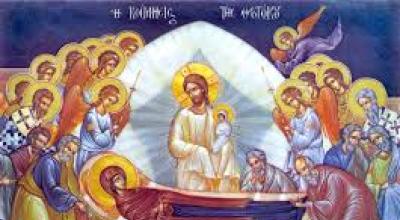 Icon of the Mother of God “Assumption of the Blessed Virgin Mary Dormition of the Virgin Mary for which they pray