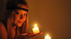 Fortune telling at christmas at home with a candle